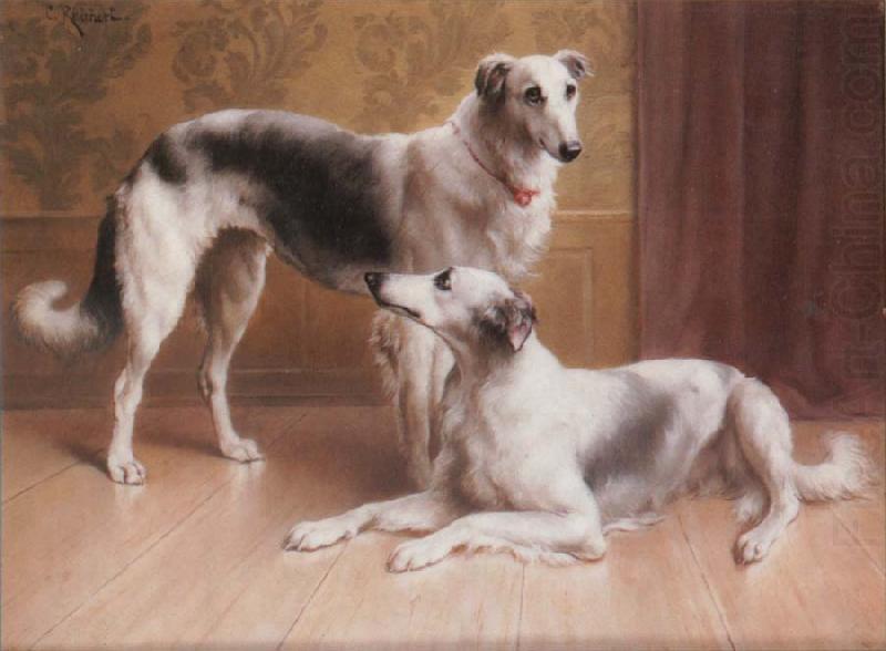 Hounds in an Interior, Carl Reichert